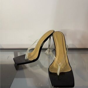 Chic Black and Clear Heels